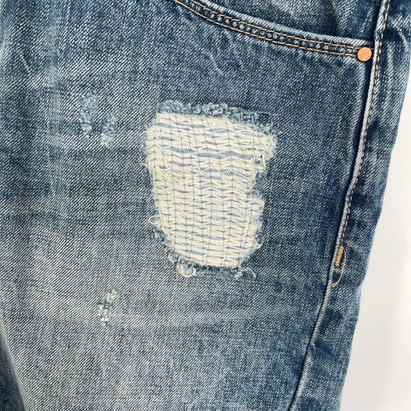 Blank NYC Distressed Jeans Shorts Womens Sz 26 Medium Wash Hi Rise Cutoff Denim - Picture 4 of 8